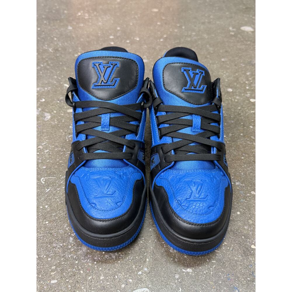 Louis Vuitton Trainer Blue/Black Monogram Sneakers - Picture 2 of 11
